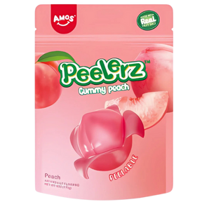 Amos Peelerz Gummy Peach Candy 12X65G dimarkcash&carry