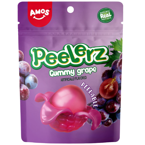 Amos Peelerz Gummy Grape Candy 12X120G dimarkcash&carry