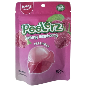 Amos Peelerz Gummy Raspberry Candy 12X65G dimarkcash&carry