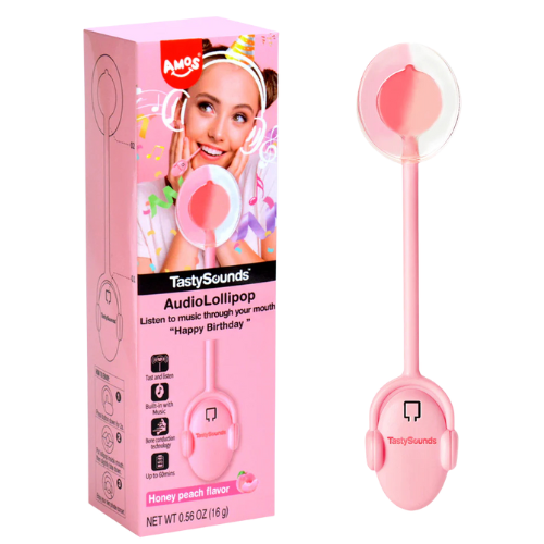 Amos Tasty Sounds Peach Birthday Girl 12X16G dimarkcash&carry