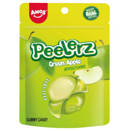Amos Peelerz Gummy Green Apple Candy 12X65G dimarkcash&carry