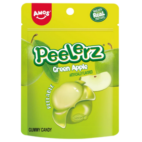 Amos Peelerz Gummy Green Apple Candy 12X65G dimarkcash&carry