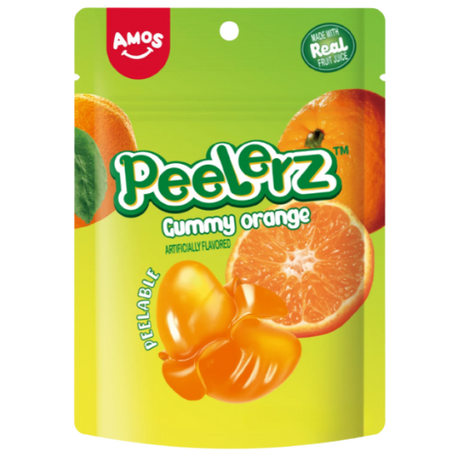 Amos Peelerz Gummy Orange Candy 12X65G dimarkcash&carry