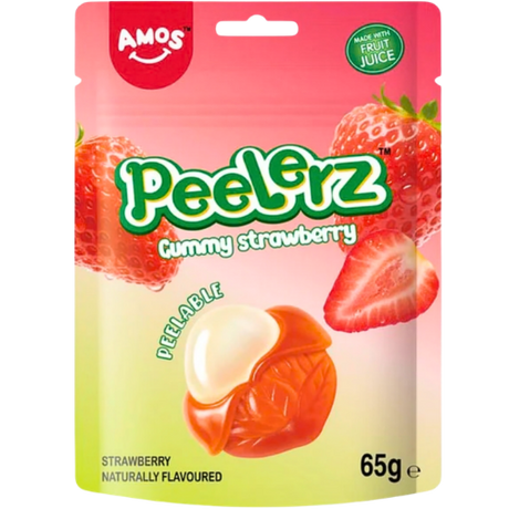Amos Peelerz Gummy ( Halal ) Strawberry 12x65g dimarkcash&carry