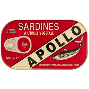 Apollo Sardines In Vegetable Oil 50X125G dimarkcash&carry
