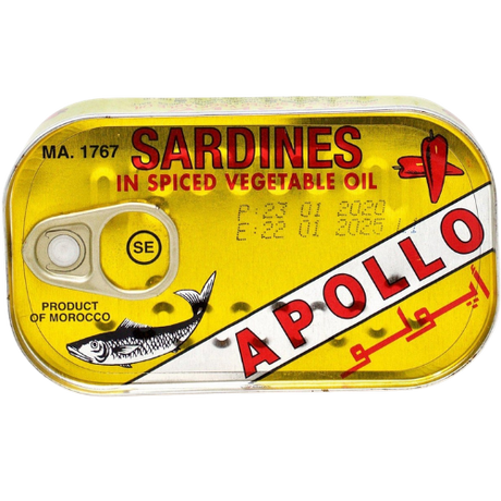 Apollo Sardines In Spicy Oil 50X125G dimarkcash&carry