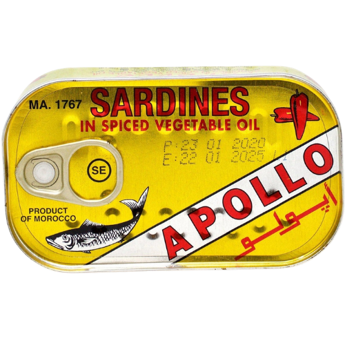 Apollo Sardines In Spicy Oil 50X125G dimarkcash&carry