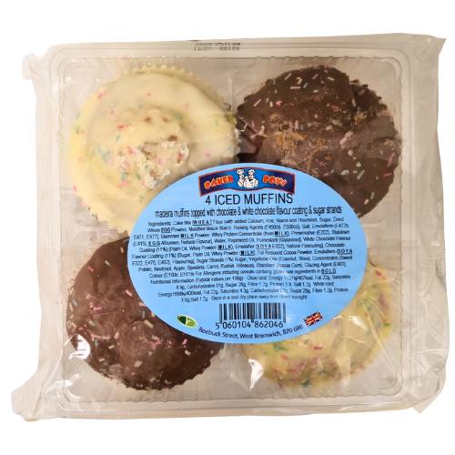 Baker Boys 4 Mixed Iced Muffin Cakes dimarkcash&carry