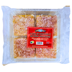 Baker Boys 4 Jam & Coconut Muffin Square Cakes dimarkcash&carry