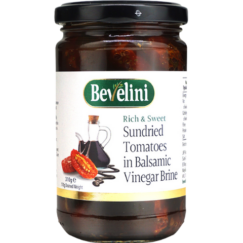 Bevelini Sundried Tomatoes In Balsamic Vinegar 6x310g