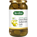 Bevelini Green Olives With Garlic 6x365g