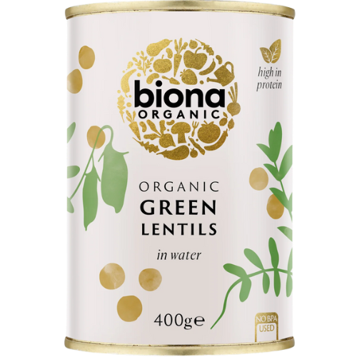 Organic Biona Lentils 6X400G-Tin