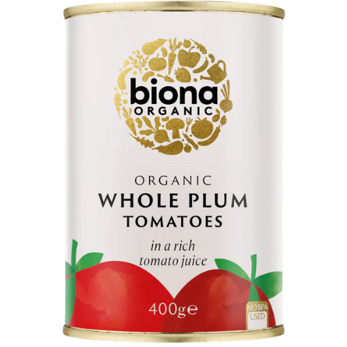 Biona Whole Plum Tomatoes 12X400G