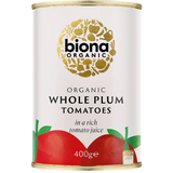 Organic Biona Whole Plum Tomatoes 12X400G