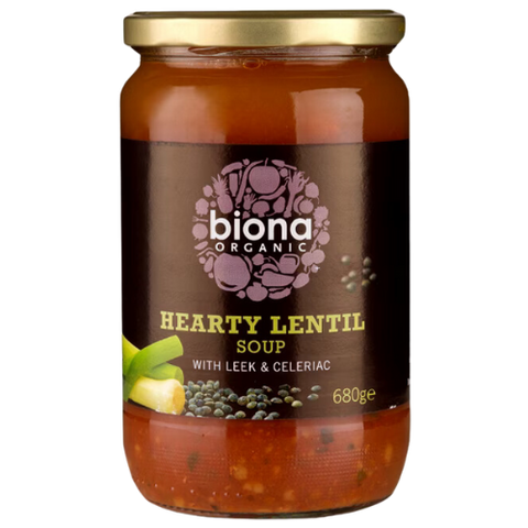 Organic Biona Hearty Lentil Soup 6X680G-Jar