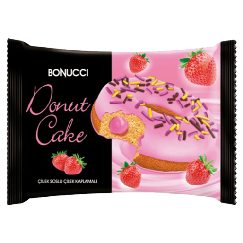 Bonucci Donut Cake With Strawberry 24X40G dimarkcash&carry