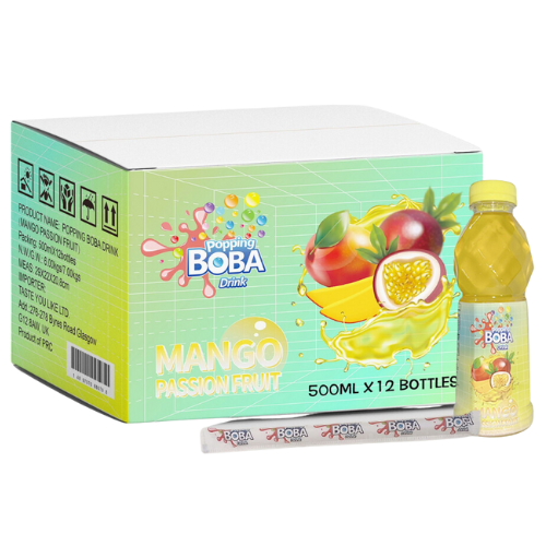 Boba Popping Drink *Mango-Passion Fruit* 12x500ml dimarkcash&carry