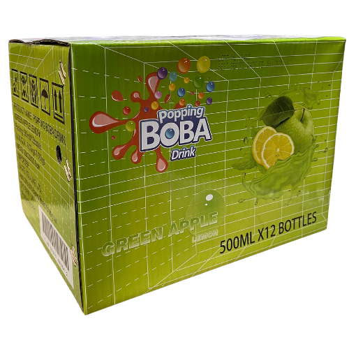 Boba Popping Drink *Green Apple-Lemon* 12x500ml dimarkcash&carry