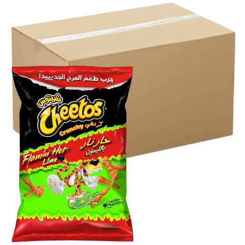 Cheetos Crunchy (KSA) Flamin Hot Lime Green 20x190g dimarkcash&carry