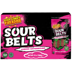 Sour Belts Wicked Watermelon 12X100G dimarkcash&carry