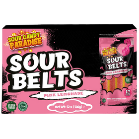 Sour Belts Pink Lemonade 12X100G dimarkcash&carry