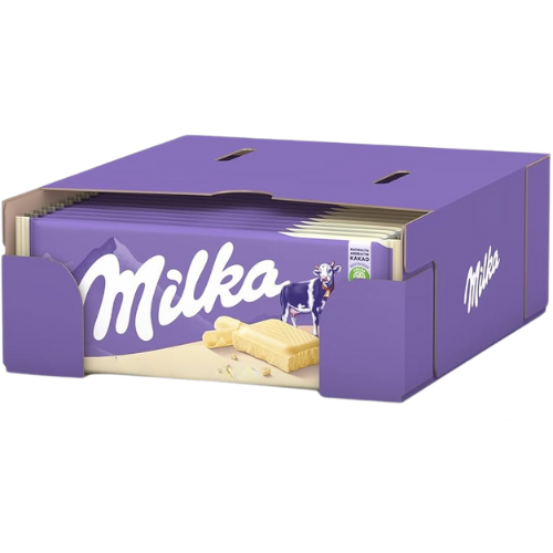 Milka White Chocolate Bar 24X90G dimarkcash&carry