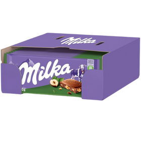 Milka Hazelnuts Chocolate Bar 24X90G dimarkcash&carry