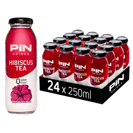 Pin Drinks Hibiscus Tea Glass 24X250Ml dimarkcash&carry