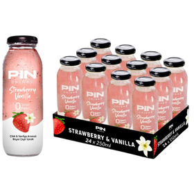 Pin Drinks Strawberry & Vanilla Glass 24X250Ml dimarkcash&carry