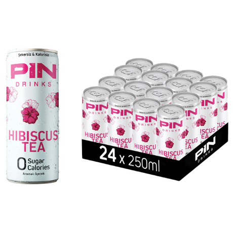 Pin Drinks Hibiscus Tea Can 24X250Ml dimarkcash&carry
