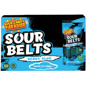Sour Belts Berry Blue 12X100G dimarkcash&carry