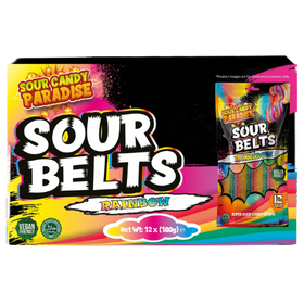 Sour Belts Rainbow 12X100G dimarkcash&carry