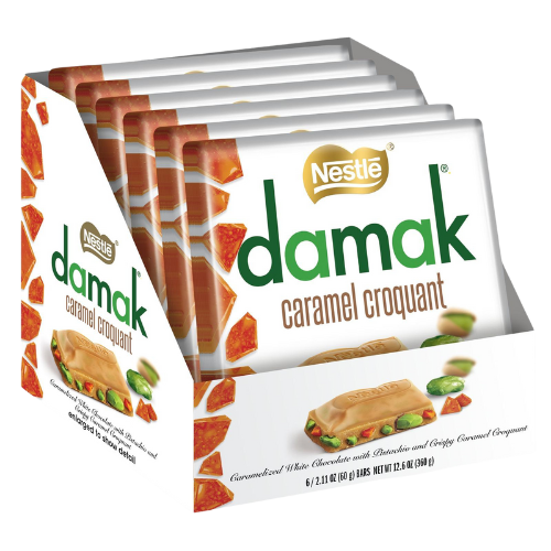 Damak Caramel Croquant Chocolate Bar 6X60g dimarkcash&carry