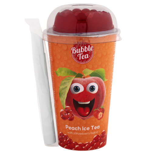 Bubble Tea Peach With Strawberry Boba 12X350Ml dimarkcash&carry