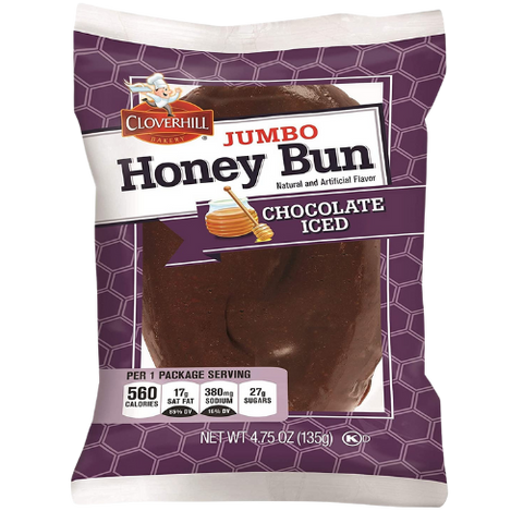 Cloverhill Bakery Honey Bun Chocolate Iced 6X113G dimarkcash&carry