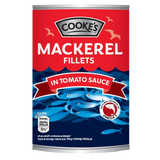 Cooke'S Mackerel In Tomato Sauce 24X425G dimarkcash&carry