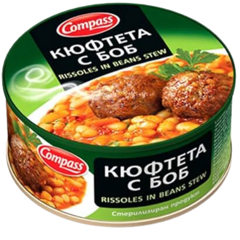 Compass Rissoles In Beans Stew 24X300G dimarkcash&carry