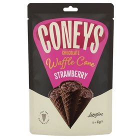 Coneys- Choc Cone Strawberry 12X63G dimarkcash&carry