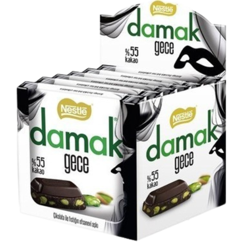 Damak Dark Pistachio Chocolate Bar 6X60G dimarkcash&carry