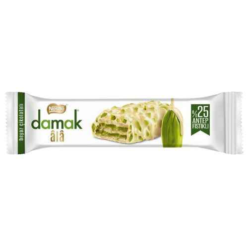 Damak *White ALA* Pistachios Chocolate Wafer 12X30g