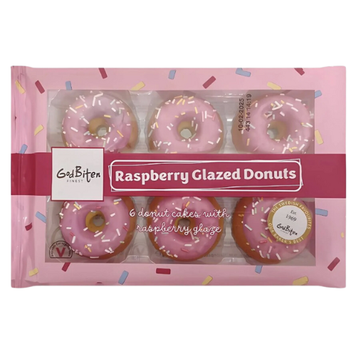 Godbiten Raspberry Donuts 13x150g
