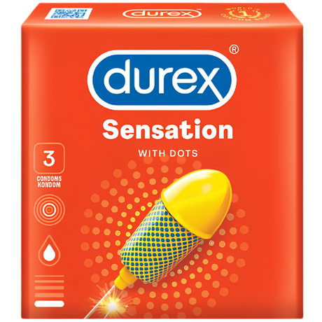 Durex Sensation Dots Condom (3pack) 24pcs dimarkcash&carry