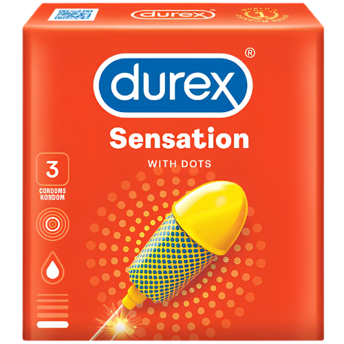 Durex Sensation Dots Condom (3pack) 24pcs dimarkcash&carry