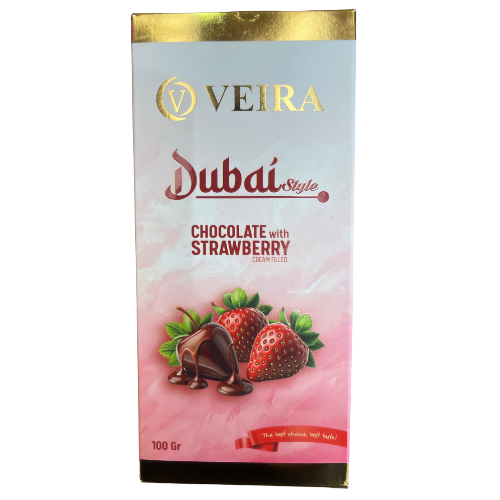 Veira Strawberry Dubai Chocolate 12X100G dimarkcash&carry