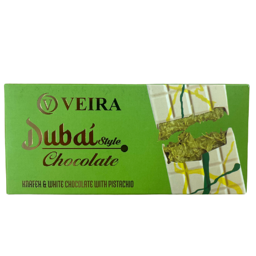Veira White Dubai Chocolate (Green Pack) 12X100G dimarkcash&carry