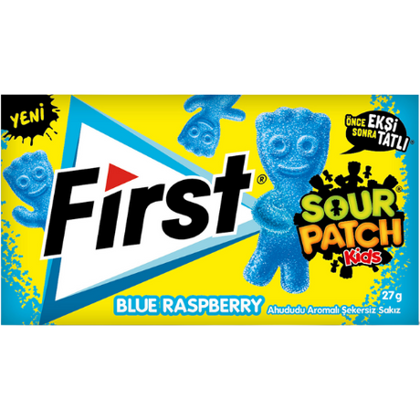 First Sour Patch *Blue Raspberry* Chewing Gum 12X27g dimarkcash&carry
