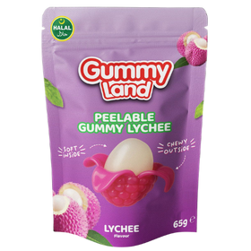 Gummy Land Peelable Gummy Lychee (Halal) 12X65G dimarkcash&carry