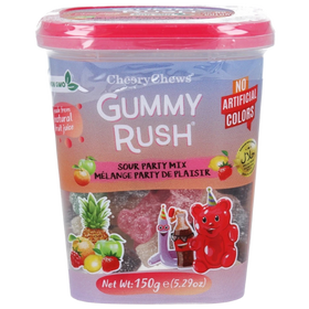 Gummy Rush Tubs Sour Party Mix 12X150G dimarkcash&carry