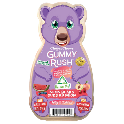 Gummy Rush Bear Tubs Neon Bears 24X160G dimarkcash&carry