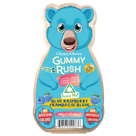 Gummy Rush Bear Tubs Blue Raspberry 24X160G dimarkcash&carry